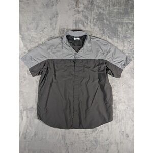 Columbia PFG Men's 2XL Grey Charcoal Two-Tone Short Sleeve Fishing Hiking Shirt